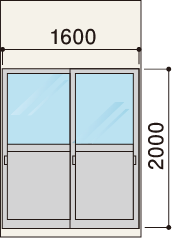 引違い戸付パネル 1.0K